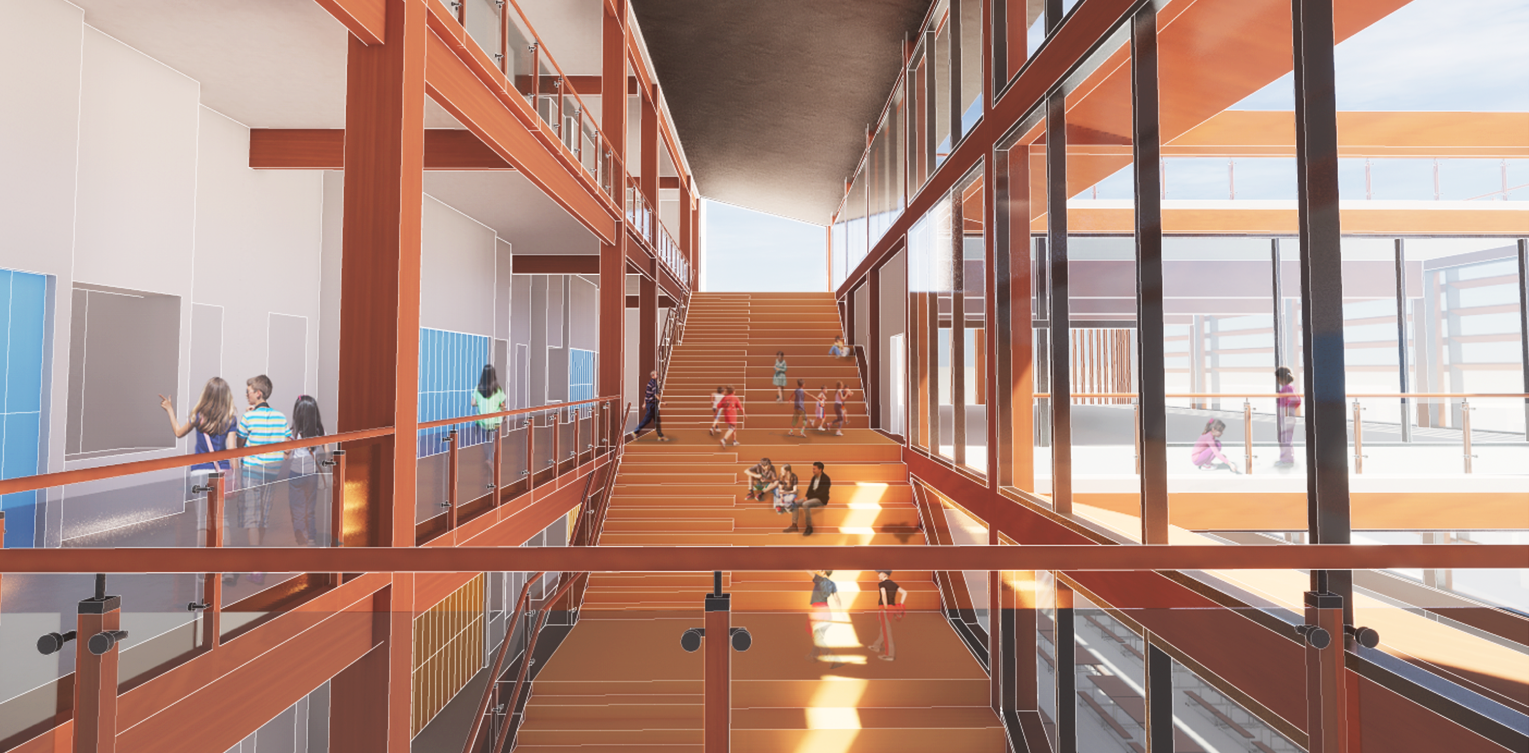 Render of Central Stairs